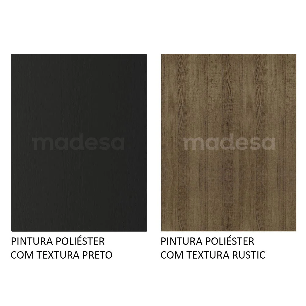 Armário de Cozinha Compacta 190cm Preto/Rustic Reims Madesa 01 - Image 11
