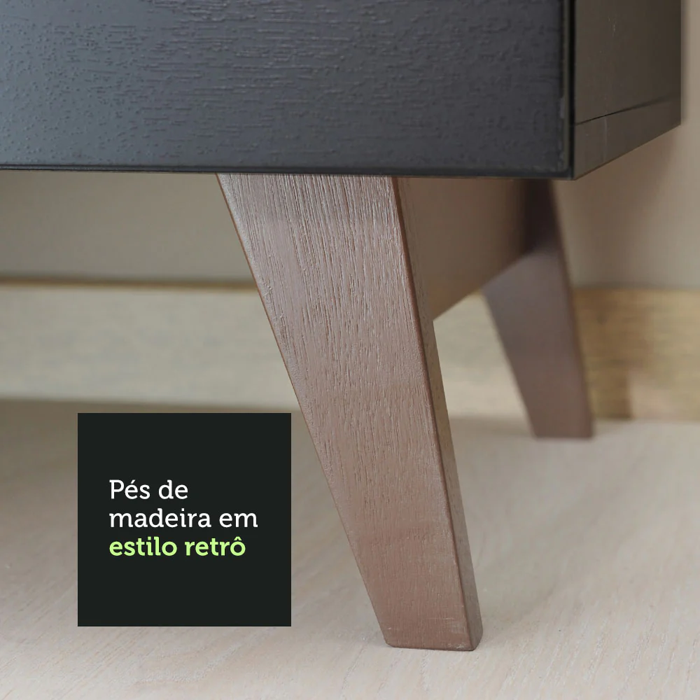 Armário de Cozinha Completa 240cm Preto/Rustic Reims Madesa 02 - Image 6