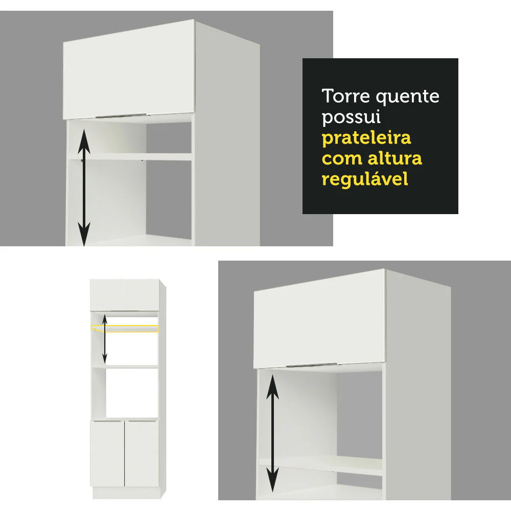 Armário de Cozinha Completa 290cm Branco Stella Madesa 02 - Image 9