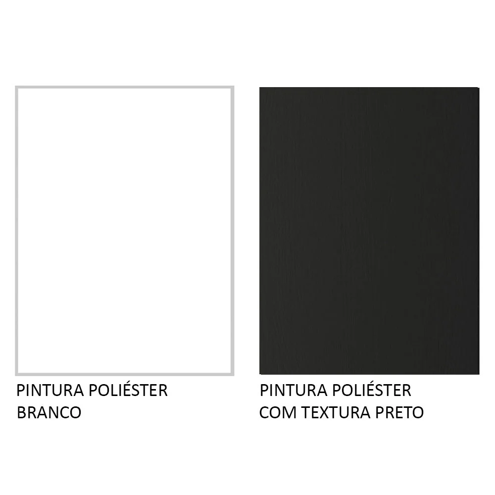 Armário de Cozinha Completa 240cm Branco/Preto Topazio Madesa - Image 9