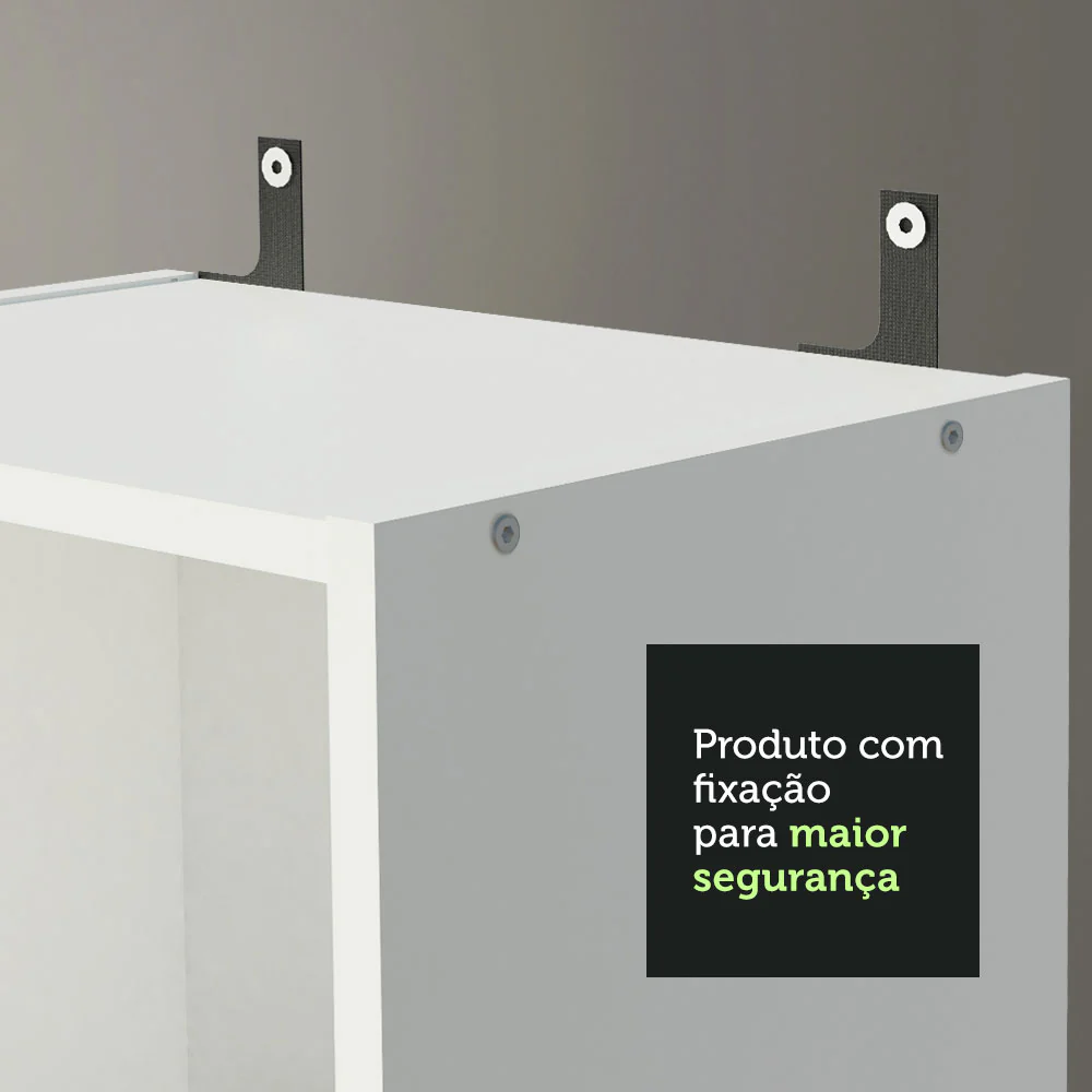 Escrivaninha Madesa Alaska + Estante Livreiro 6906 Branco - Image 7