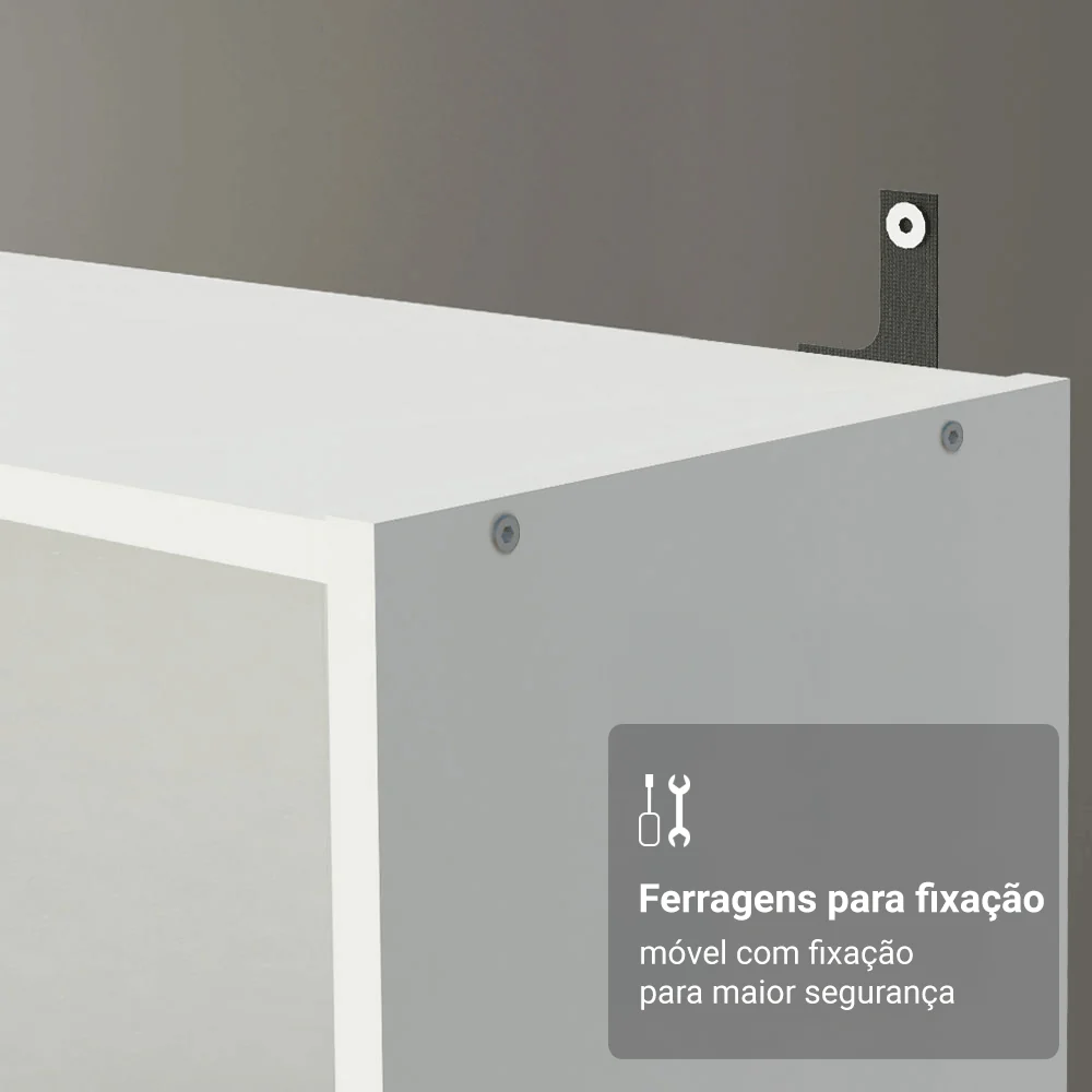 Estante Sapateira 3 Prateleiras Sem Portas Branco Madesa - Image 5