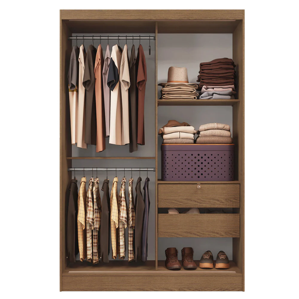 Guarda-Roupa 2 Portas de Correr Rustic Max Madesa - Image 5