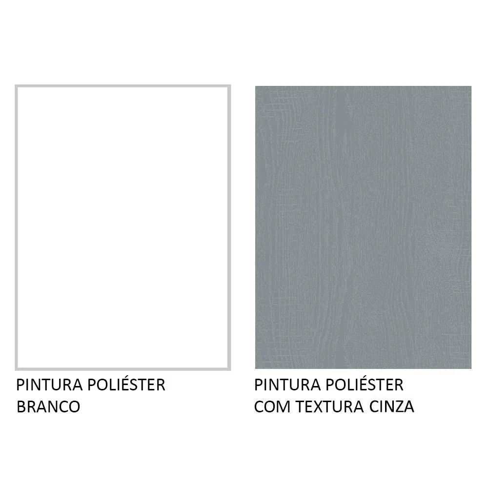 Guarda-Roupa Casal Madesa Mônaco 3 Portas de Correr Branco/Cinza - Image 10