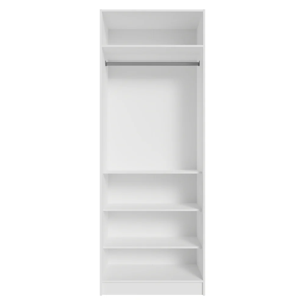 Guarda-Roupa Modulado 2 Portas com Espelho 4 Prateleiras 1 Cabideiro Branco Neo Madesa - Image 10