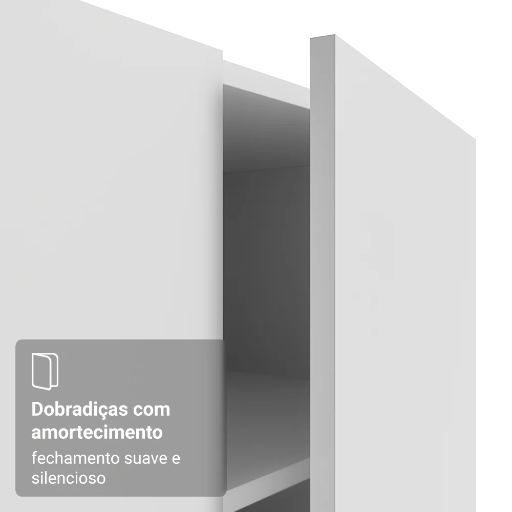 Guarda-Roupa Modulado 240 cm 6 Portas 4 Gavetas Branco Neo Madesa 01 - Image 10