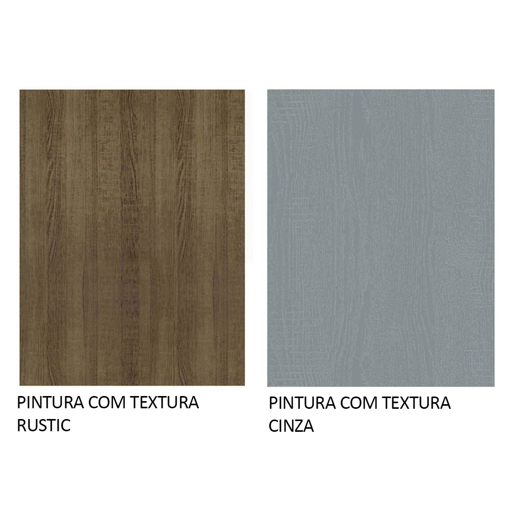Guarda-Roupa Solteiro 2 Portas de Correr com Espelho Rustic/Cinza Milano Madesa - Image 10