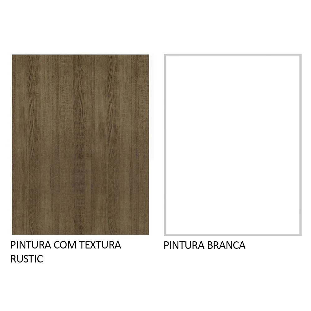 Guarda-Roupa Solteiro 2 Portas de Correr Rustic/Branco Milano Madesa - Image 10