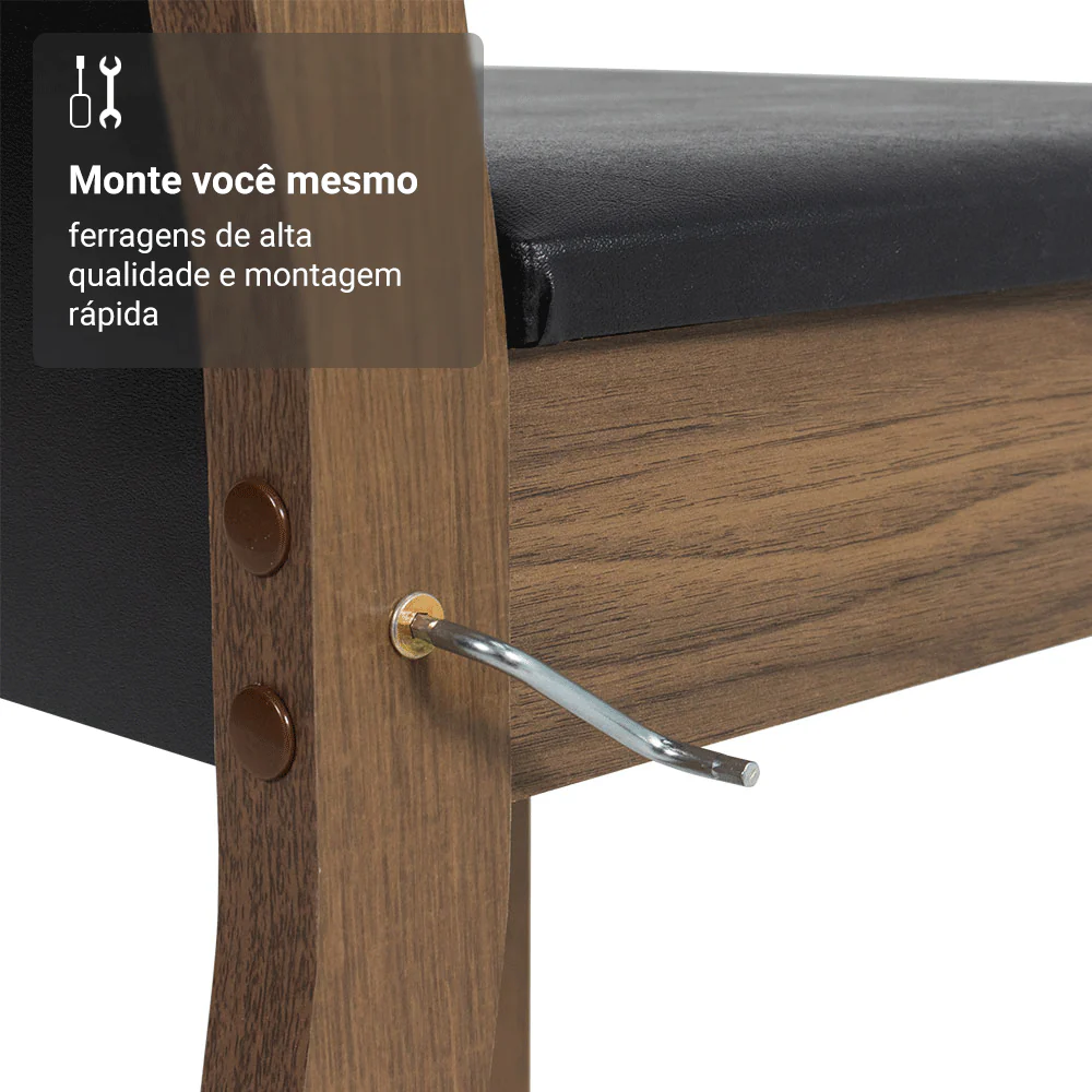 Kit 2 Cadeiras 4280 Madesa Rustic/Preto - Image 9