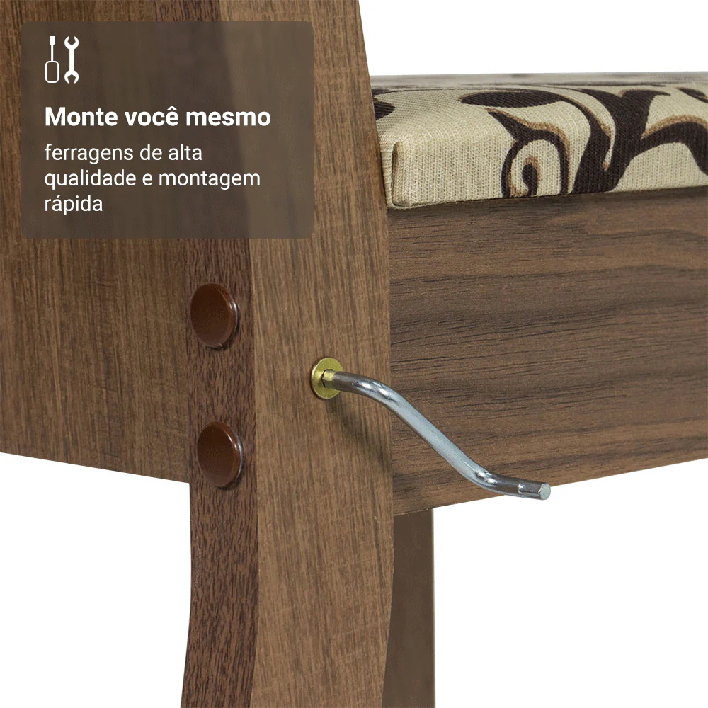 Kit 4 Cadeiras 4290 Madesa Rustic/Bege Marrom - Image 9