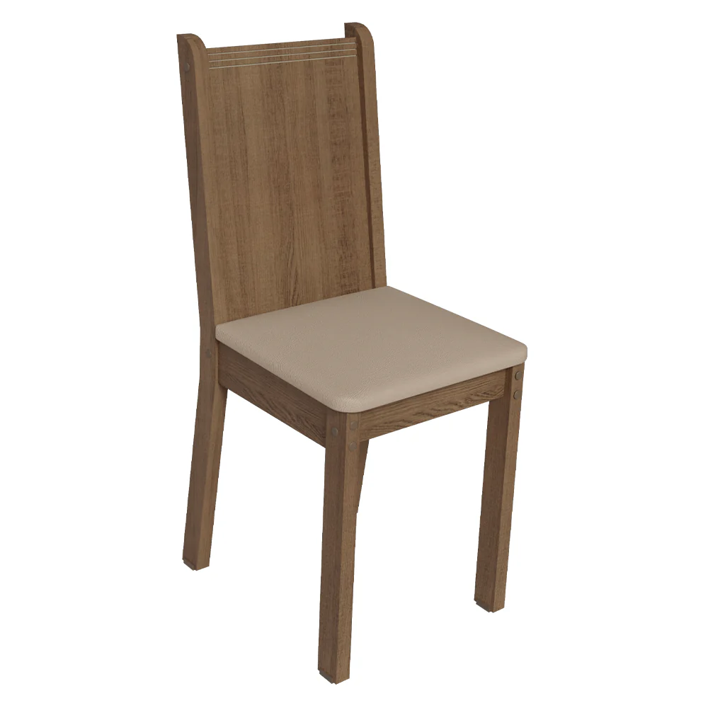 Kit 4 Cadeiras 4290 Madesa Rustic/Sintético Bege - Image 6