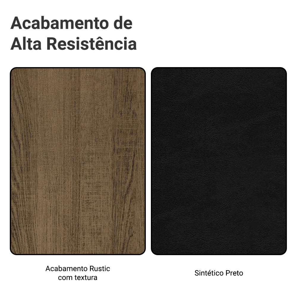Kit 4 Cadeiras de Jantar 4255 com Espaldar Rustic/Oxford Madesa - Image 10
