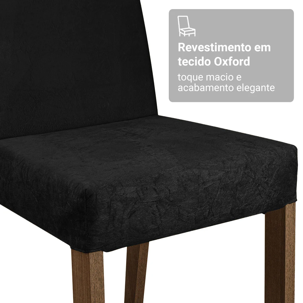 Kit 4 Cadeiras de Jantar 4255 com Espaldar Rustic/Oxford Madesa - Image 8