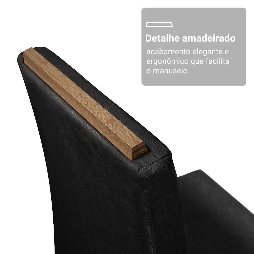Kit 4 Cadeiras de Jantar 4256 com Espaldar Rustic/Oxford Madesa - Image 7