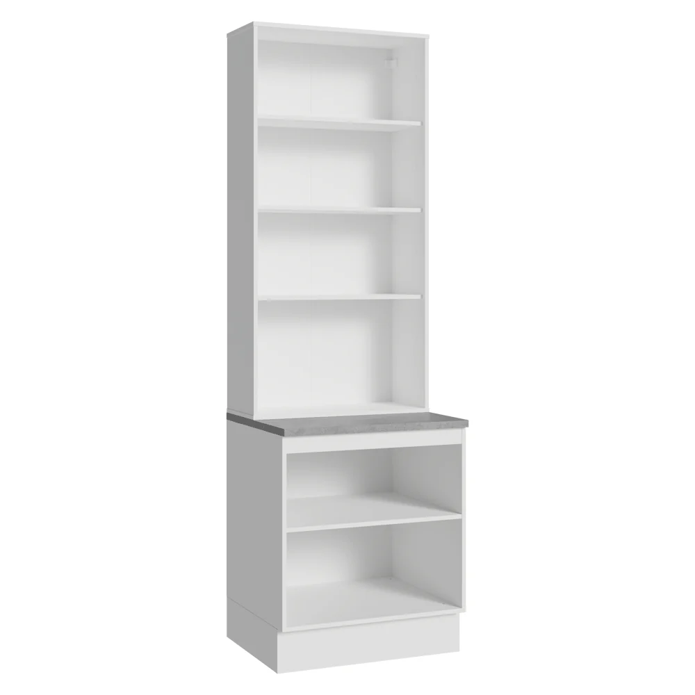 Kit Balcão + Cristaleira 70cm Branco Glamy Madesa 02 - Image 5