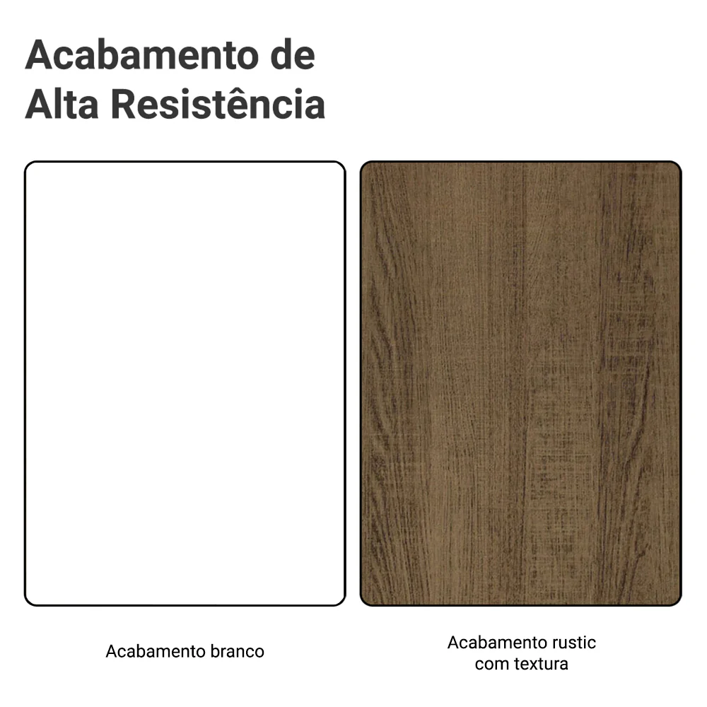 Kit Balcão + Cristaleira 70cm Branco/Rustic Glamy Madesa 01 - Image 10
