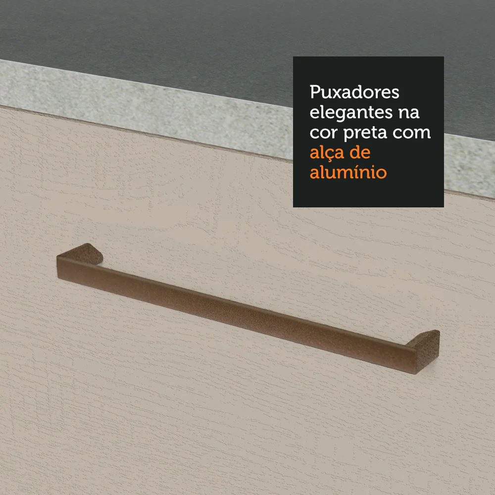 Kit com 2 Armários Aéreos Multiuso 3 Portas Branco/Crema Agata Madesa - Image 5