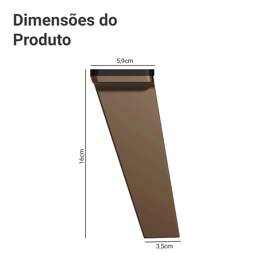 Kit com 5 Pés Bronze de Polipropileno para Cozinhas Nice Madesa - Image 3