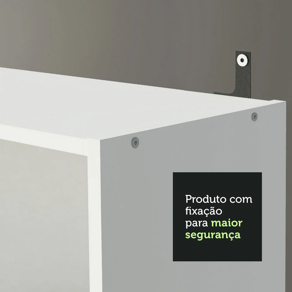 Kit Madesa Estante Livreiro 6908 + Estante Livreiro 6906 Branco - Image 8