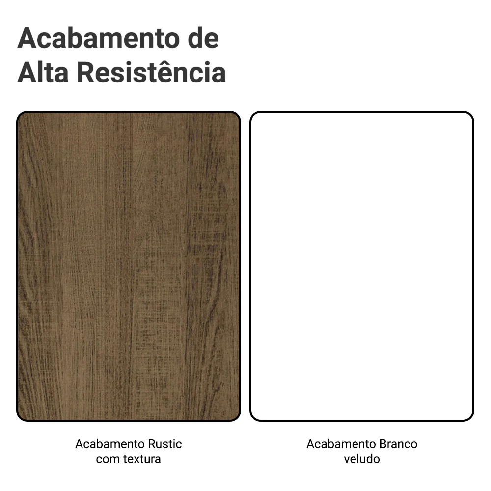 Mesa de Jantar Retangular Tampo com Moldura e Vidro Sobreposto Rustic/Branco 5275 Madesa - Image 7