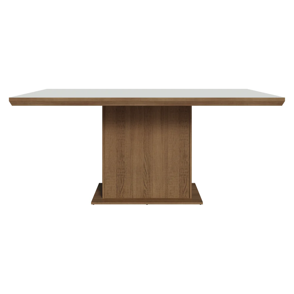 Mesa de Jantar Retangular Tampo com Moldura Rustic/Branco 5275 Madesa - Image 4
