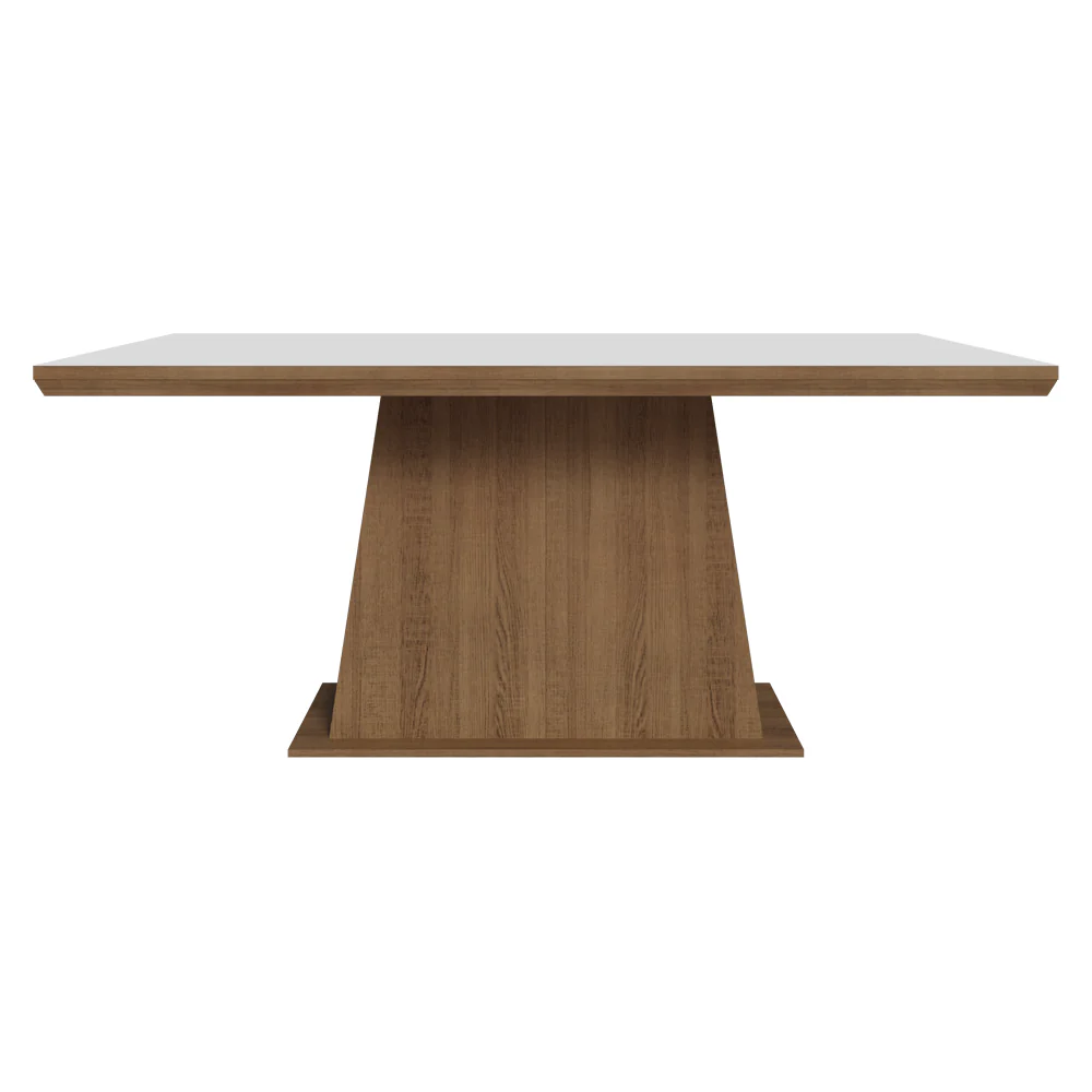 Mesa de Jantar Retangular Tampo com Moldura Rustic/Branco 5364 Madesa - Image 4