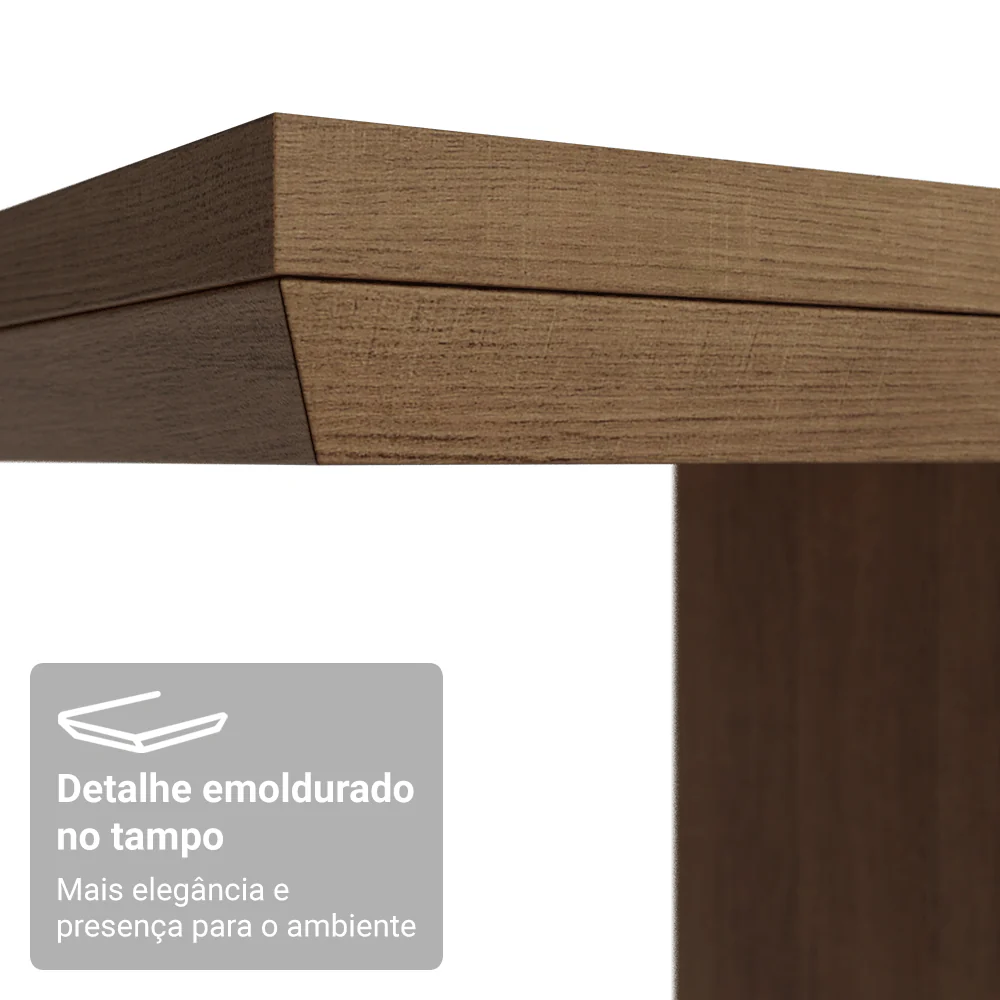 Mesa de Jantar Retangular Tampo com Moldura Rustic/Crema 5275 Madesa - Image 6