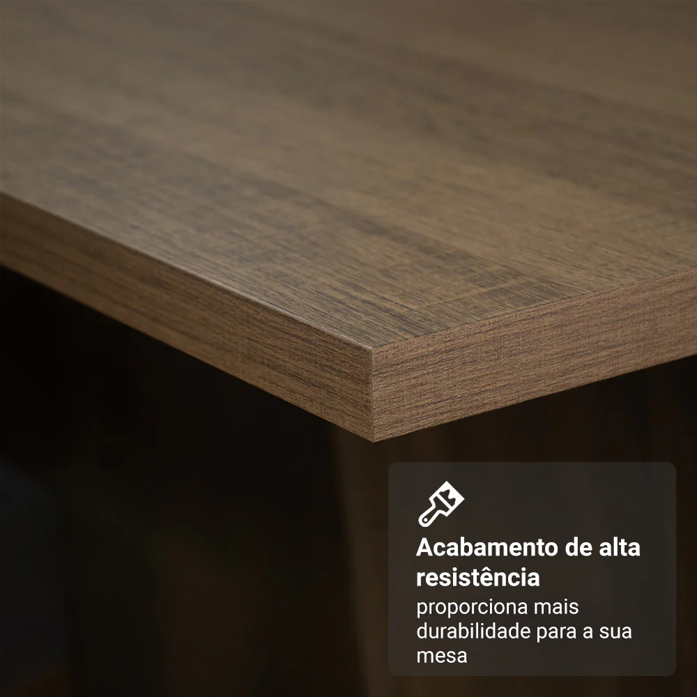 Mesa de Jantar Madesa Retangular Tampo de Madeira 5258B Rustic - Image 5