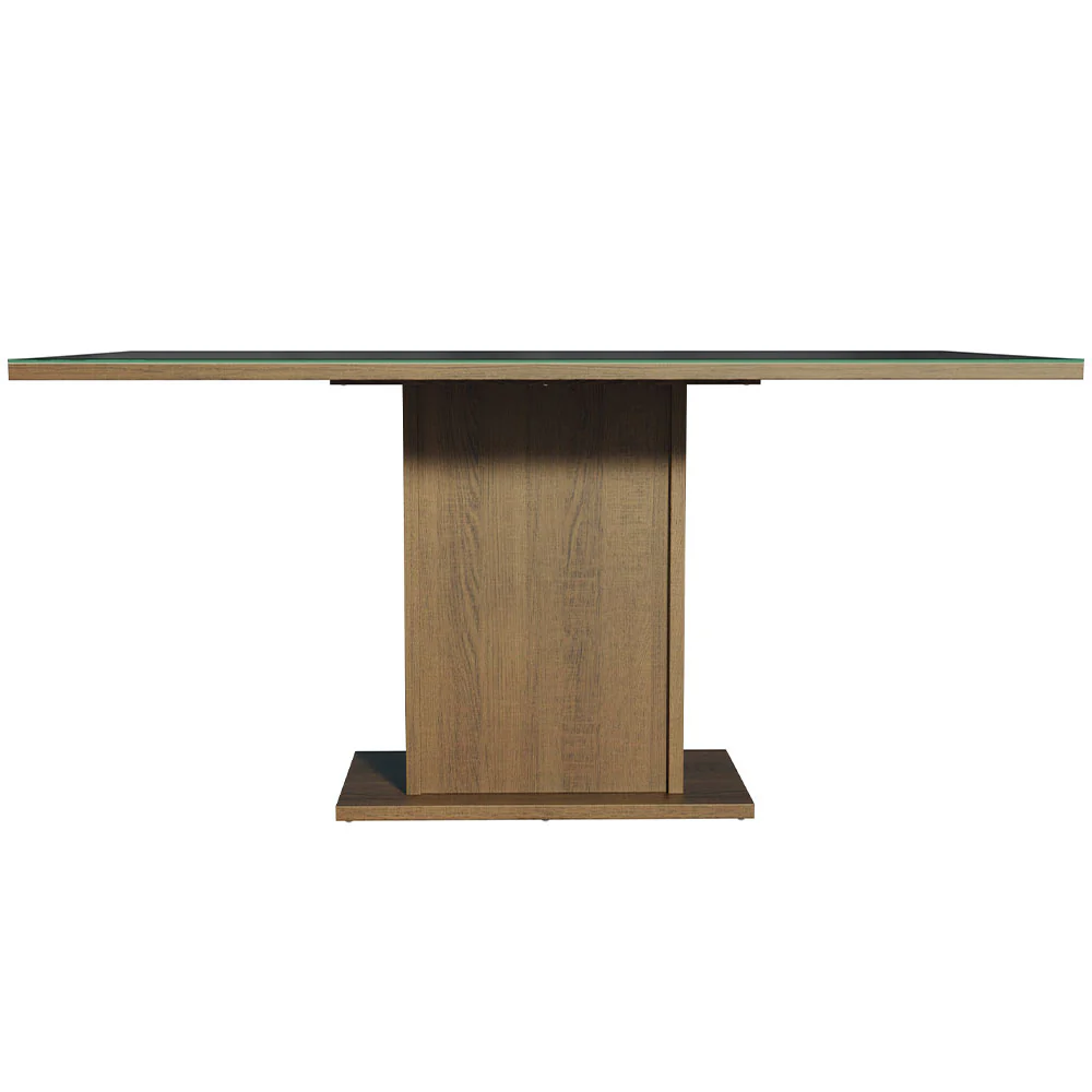 Mesa de Jantar Retangular Tampo de Vidro Rustic/Preto 5275 Madesa - Image 2