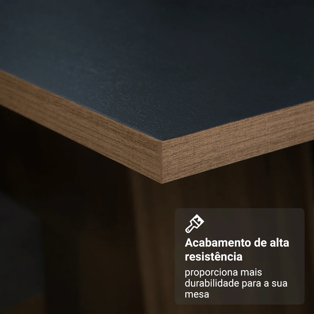 Mesa para Escritório Diretor Presidente 180cm Rustic/Preto 5388 Madesa - Image 5