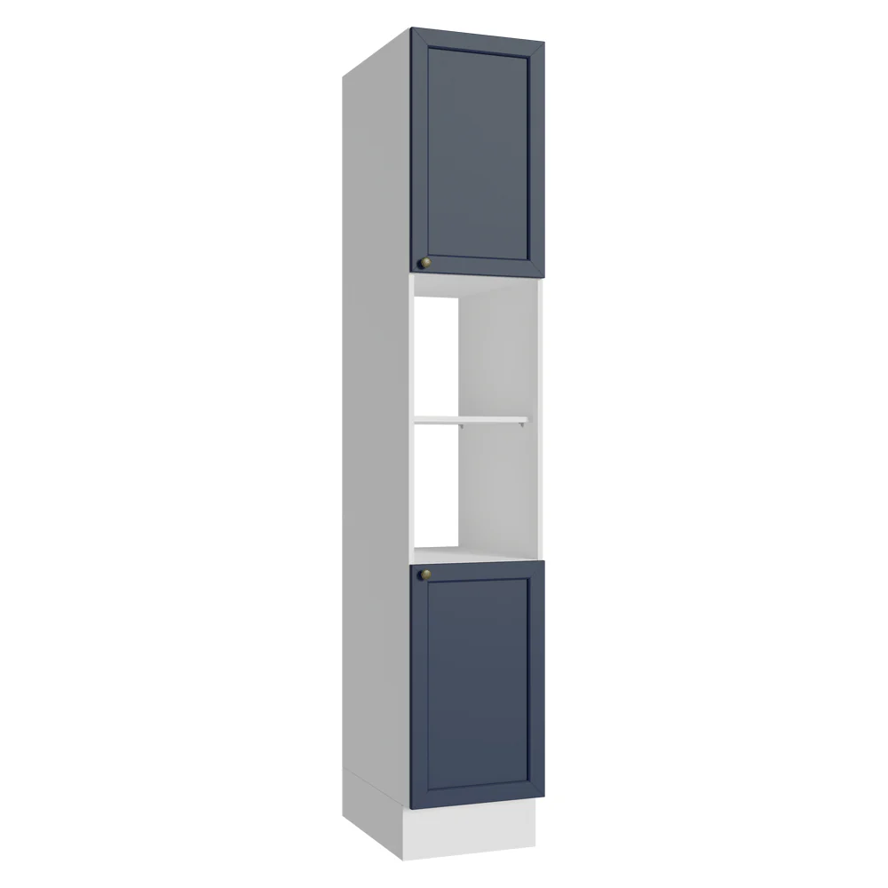 Paneleiro 40 x 60 cm 2 Portas e 2 Nichos Branco/Azul Vik Madesa
