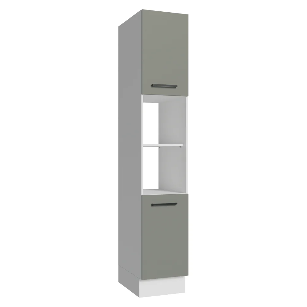 Paneleiro 40 x 60 cm 2 Portas e 2 Nichos Branco/Cinza Agata Madesa
