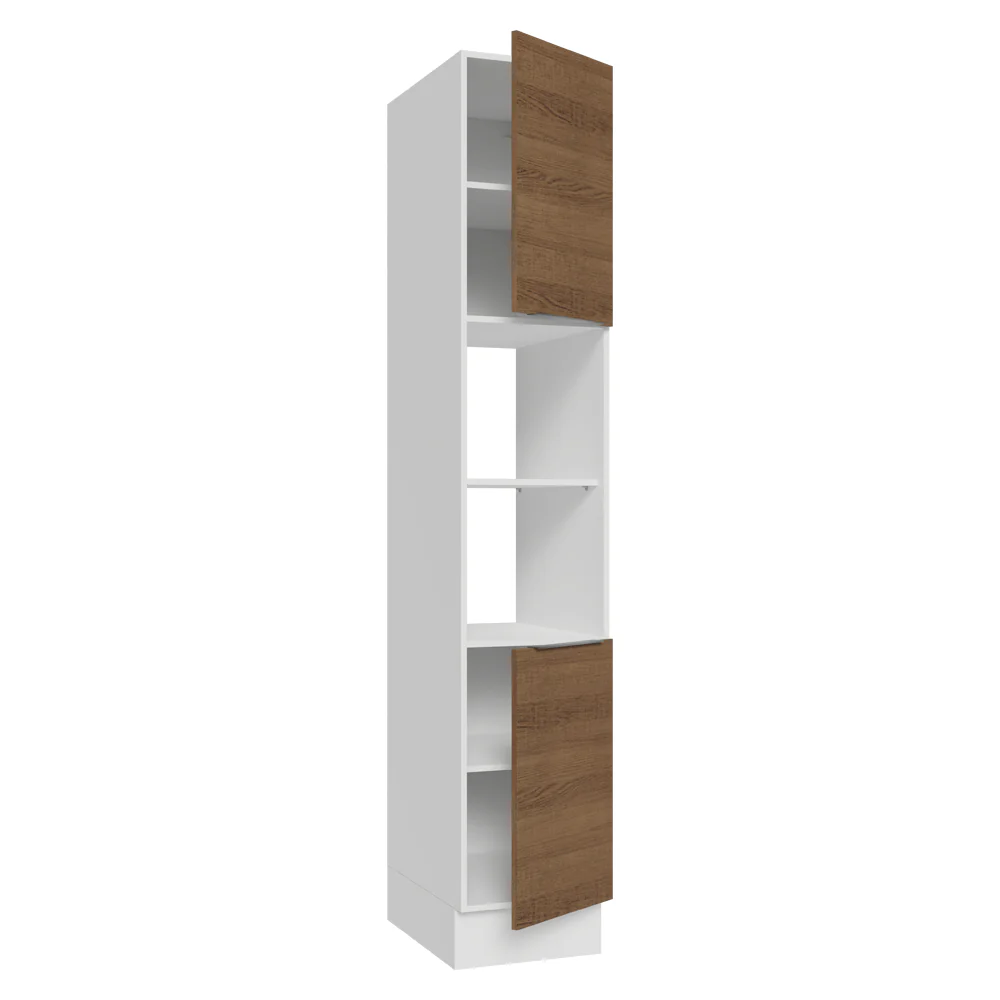 Paneleiro 40 cm 2 Portas e 2 Nichos Branco/Rustic Stella Madesa - Image 6