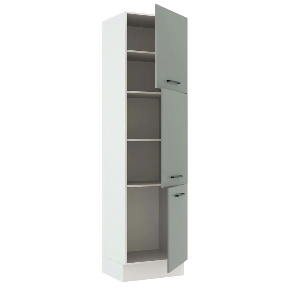 Paneleiro Madesa Agata 60 x 60 cm 3 Portas Branco/Cinza - Image 4