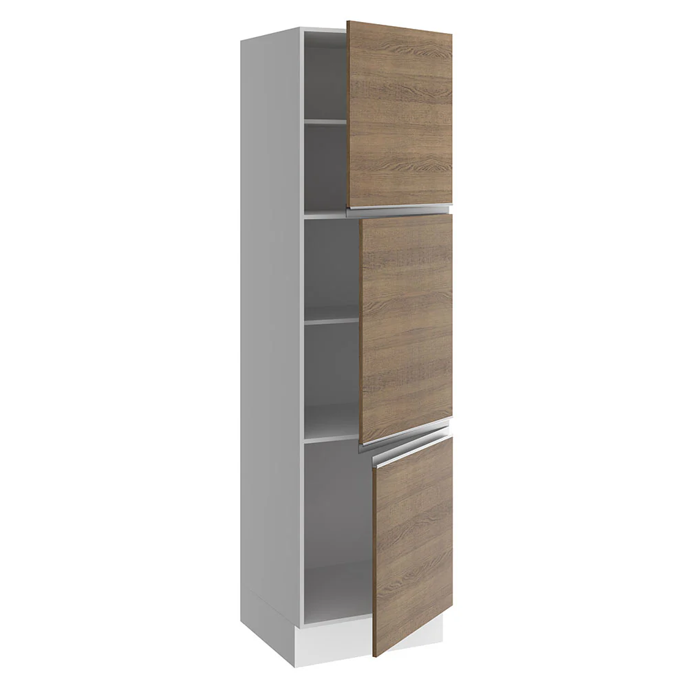 Paneleiro Madesa Glamy 60 x 60 cm 3 Portas Branco/Rustic - Image 4