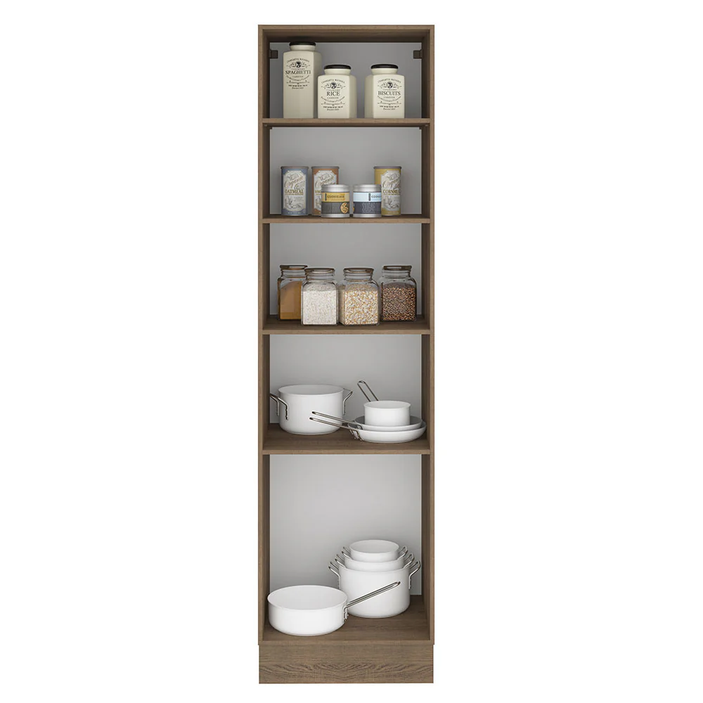 Paneleiro Madesa Glamy 60 cm 3 Portas Rustic/Preto - Image 3
