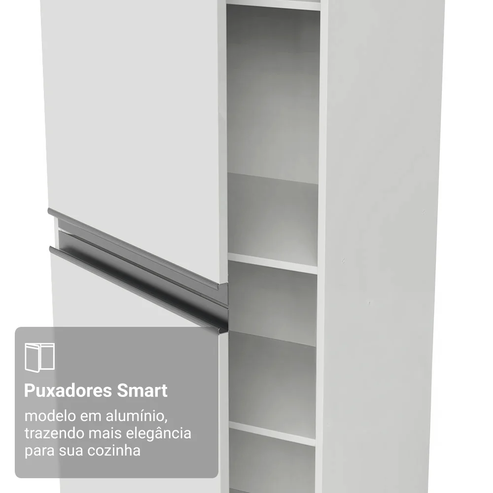 Paneleiro 100% MDF 2 Portas Branco Smart Madesa - Image 7