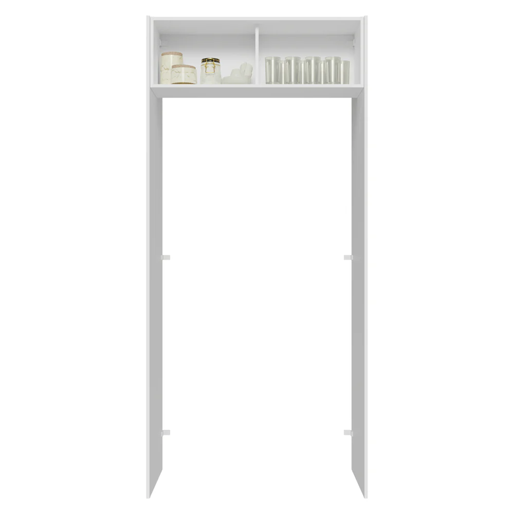 Porta-Geladeira 103 cm 1 Porta Basculante Branco/Preto Lux Madesa - Image 4