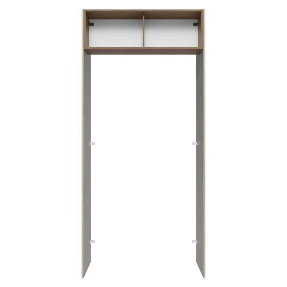 Porta-Geladeira 103 cm 1 Porta Basculante Crema/Rustic/Crema Agata Madesa - Image 9