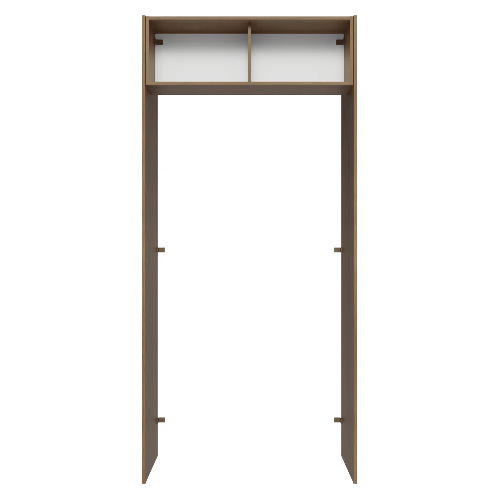 Porta-Geladeira 103 cm 1 Porta Basculante Rustic/Branco Veludo Lux Madesa - Image 11