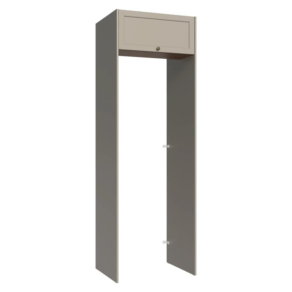 Porta-Geladeira 73 cm 1 Porta Basculante Crema/Rustic/Crema Vik Madesa