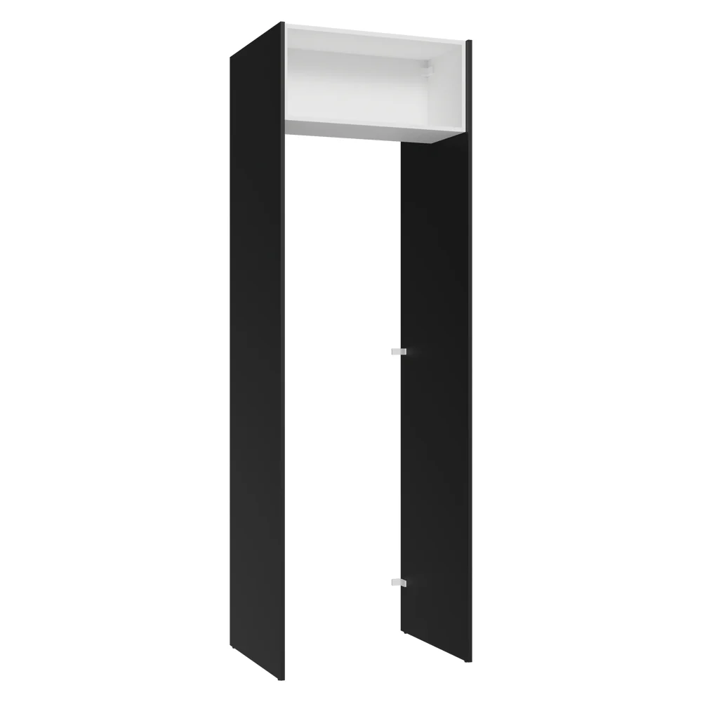 Porta-Geladeira 73 cm 1 Porta Basculante Preto/Branco/Preto Glamy Madesa - Image 11