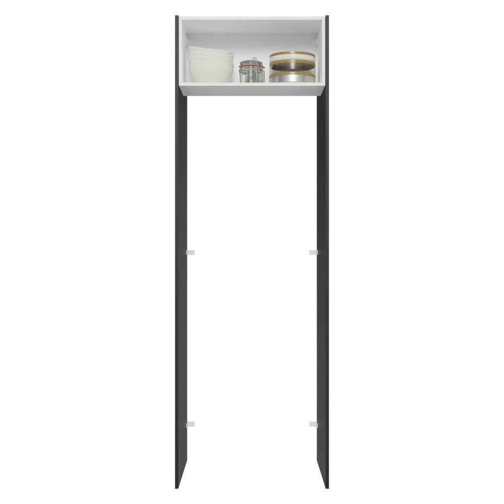 Porta-Geladeira 73 cm 1 Porta Basculante Preto/Branco/Preto Lux Madesa - Image 4