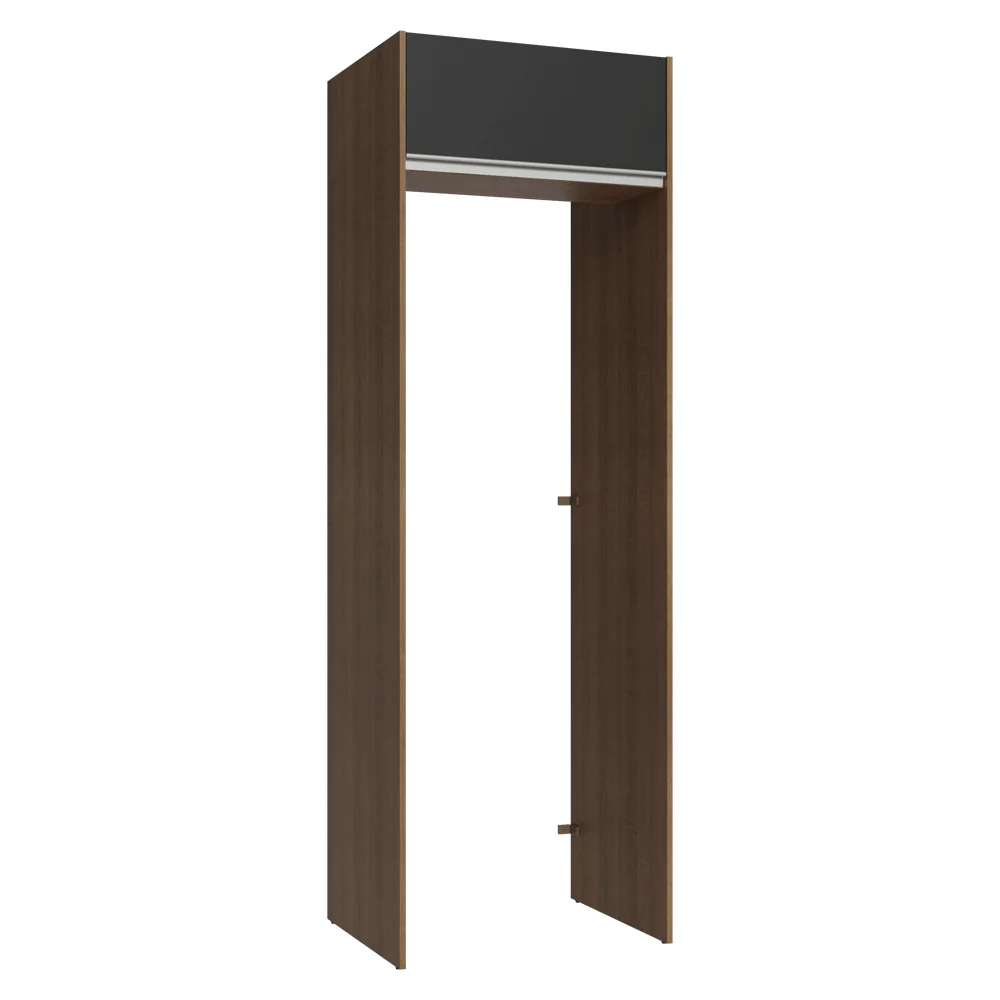 Porta-Geladeira 73 cm 1 Porta Basculante Rustic/Preto Glamy Madesa
