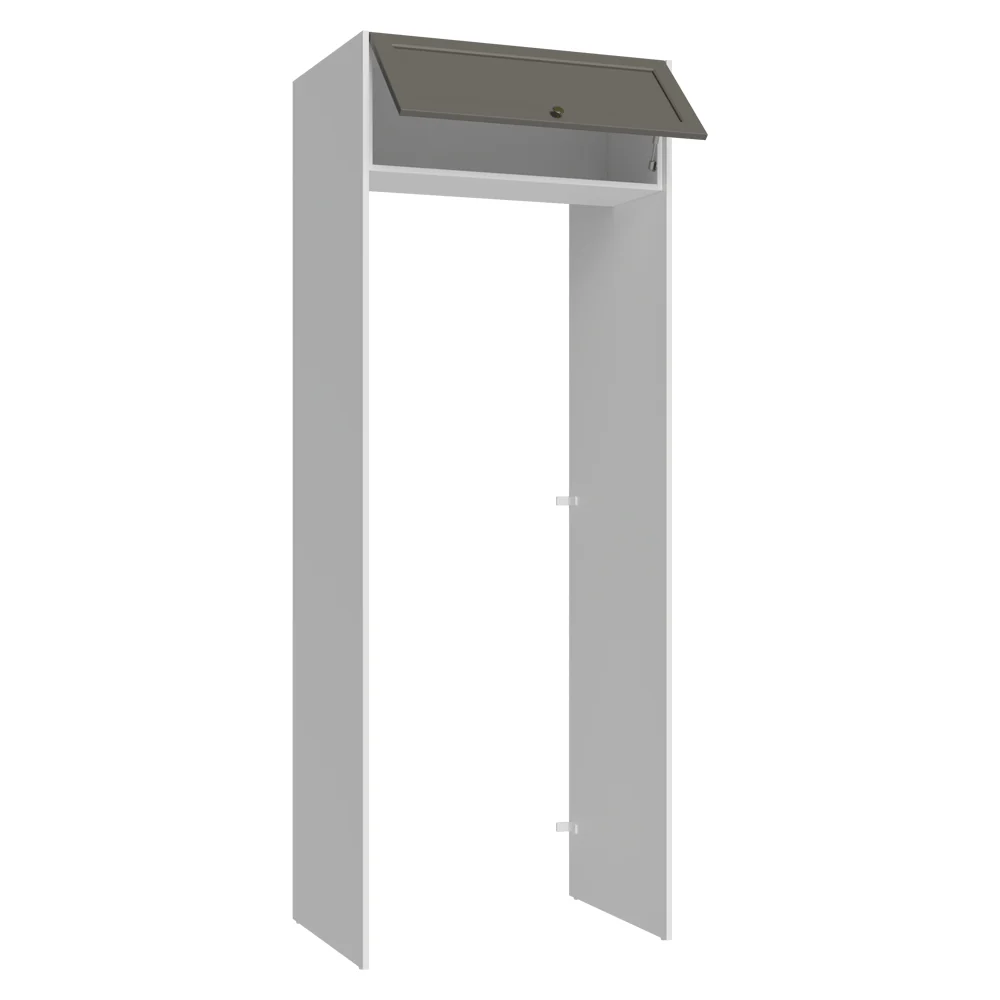 Porta-Geladeira 83 cm 1 Porta Basculante Branco/Cinza Vik Madesa - Image 5