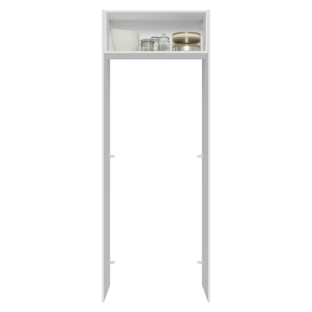 Porta-Geladeira 83 cm 1 Porta Basculante Branco/Preto Glamy Madesa - Image 4