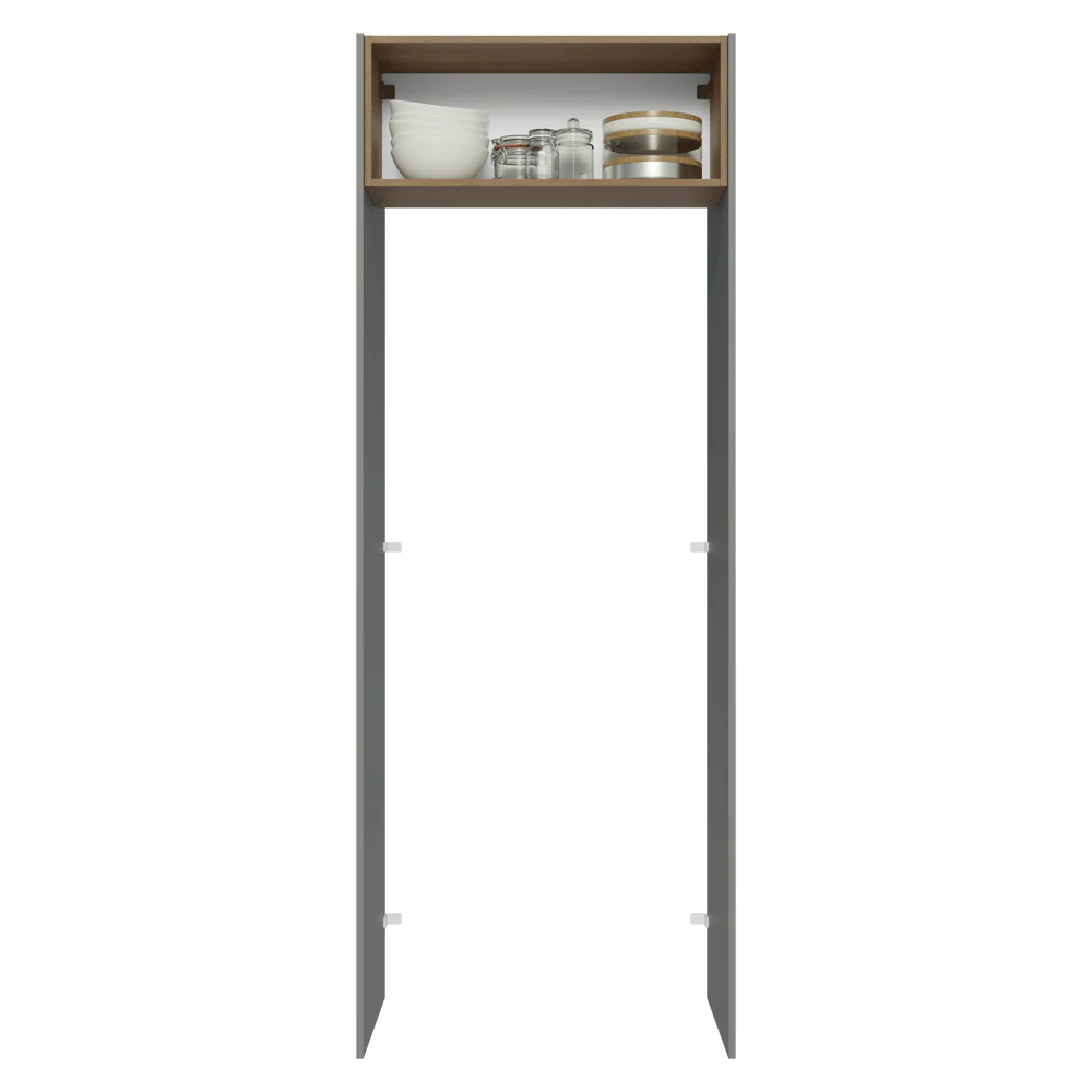 Porta-Geladeira 83 cm 1 Porta Basculante Cinza/Rustic/Cinza Agata Madesa - Image 4