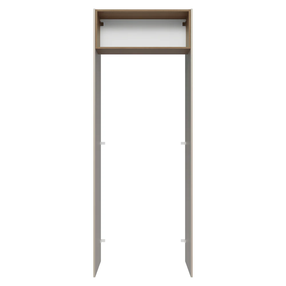 Porta-Geladeira 83 cm 1 Porta Basculante Crema/Rustic/Crema Agata Madesa - Image 9