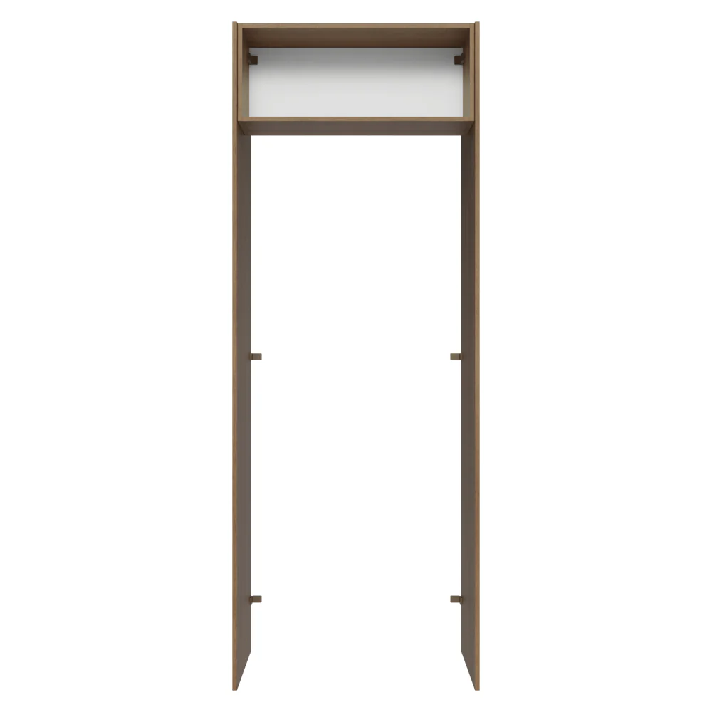 Porta-Geladeira 83 cm 1 Porta Basculante Rustic/Branco Vik Madesa - Image 11