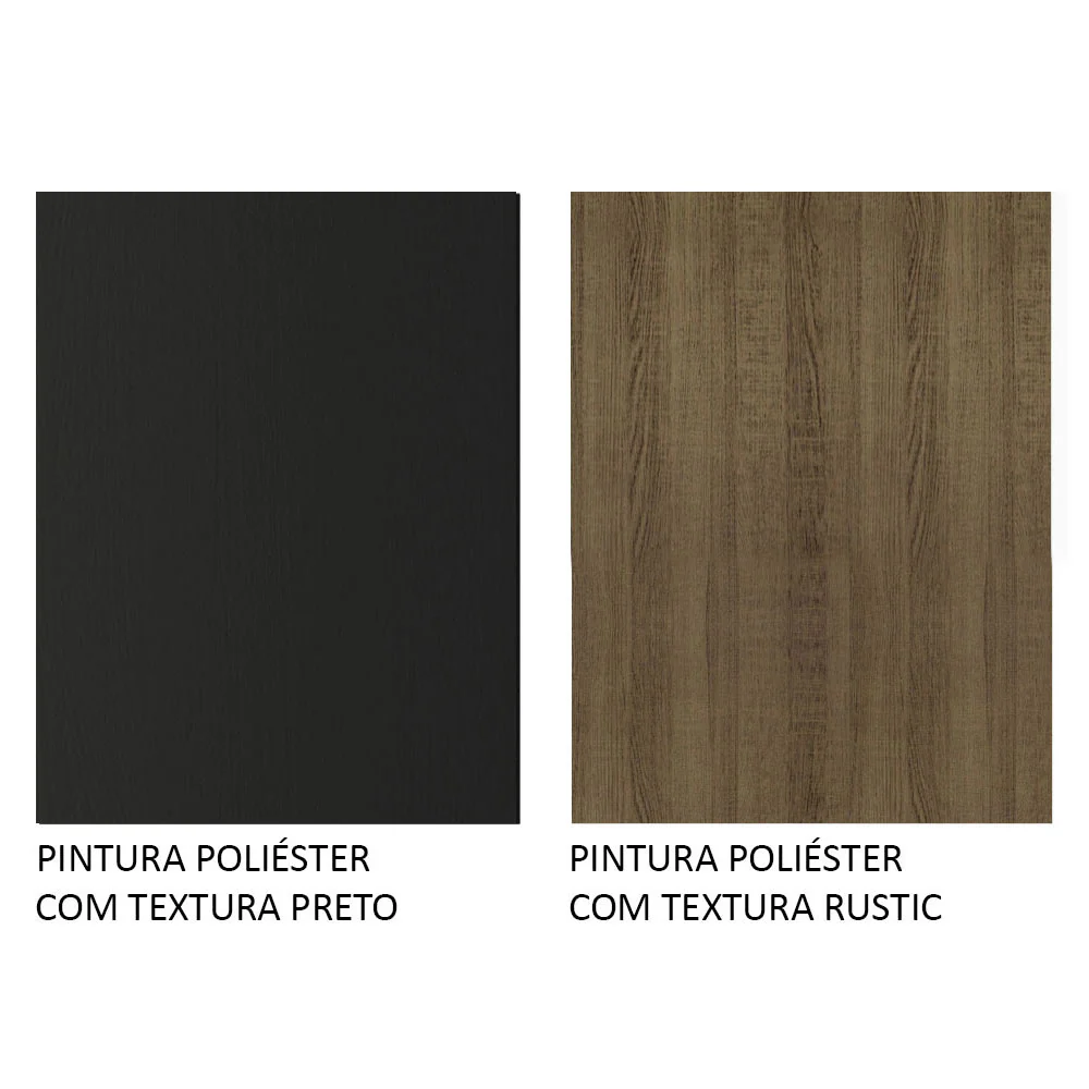 Rack Madesa Cancun e Painel para TV até 65 Polegadas Preto/Rustic 8N5Z - Image 8